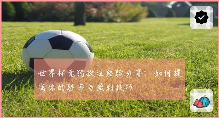 世界杯竞猜投注经验分享：如何提高你的胜率与盈利技巧